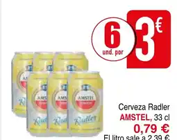 mYm supermercados AMSTEL Cerveza Radler oferta