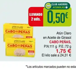 mYm supermercados CABO PEÑAS Atún Claro en Aceite de Girasol oferta