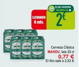 mYm supermercados MAHOU Cerveza Clásica oferta
