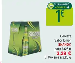 mYm supermercados SHANDY Cerveza Sabor Limón oferta
