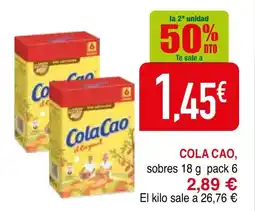 mYm supermercados COLA CAO sobres oferta