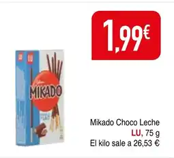 mYm supermercados LU Mikado Choco Leche oferta
