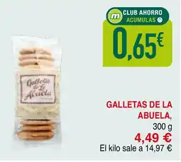 mYm supermercados GALLETAS DE LA GALLETAS DE LA ABUELA, oferta