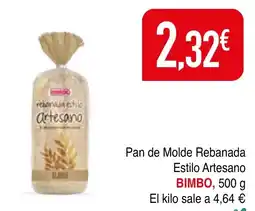 mYm supermercados BIMBO Pan de Molde Rebanada Estilo Artesano oferta