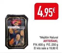 mYm supermercados ARTEIÑAKI Mejillón Natural oferta