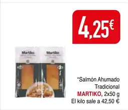 mYm supermercados MARTIKO Salmón Ahumado Tradicional oferta