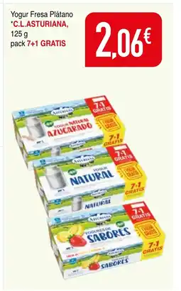 mYm supermercados C.L.ASTURIANA Yogur Fresa Plátano oferta