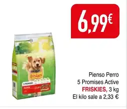 mYm supermercados FRISKIES Pienso Perro 5 Promises Active oferta
