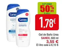 mYm supermercados SANEX Gel de Baño Urea oferta