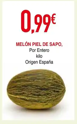 mYm supermercados Melón piel de sapo, por entero oferta