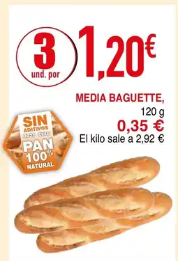 mYm supermercados Media baguette oferta