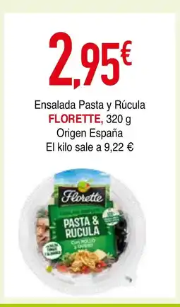 mYm supermercados FLORETTE Ensalada Pasta y Rúcula oferta