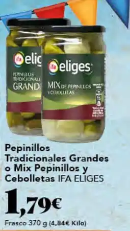Gadis IFA ELIGES Pepinillos Tradicionales Grandes o Mix Pepinillos y Cebolletas oferta