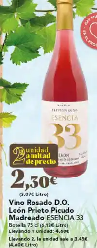 Gadis ESENCIA Vino Rosado D.O. León Prieto Picudo Madreado oferta