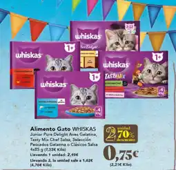 Gadis WHISKAS Alimento Gato oferta