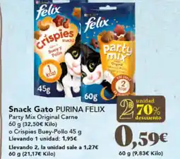 Gadis PURINA FELIX Snack Gato oferta