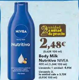 Gadis NIVEA Body Milk Nutritivo oferta