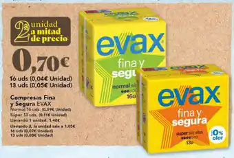 Gadis EVAX Compresas Fina y Segura oferta
