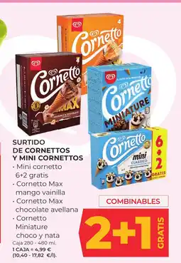 La Sirena Surtido de cornettos y mini cornettos oferta