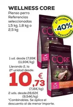 Kiwoko WELLNESS CORE Pienso perro Referencias oferta
