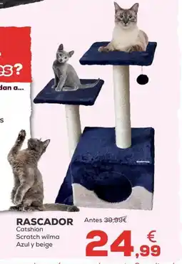 Kiwoko RASCADOR Catshion Scratch wilma Azul y beige oferta