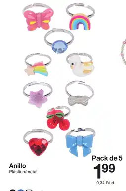 Zeeman Anillo Plástico/metal oferta