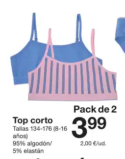 Zeeman Top corto oferta