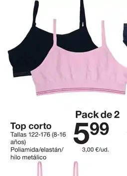 Zeeman Top corto oferta
