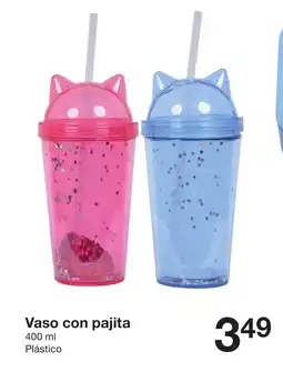 Zeeman Vaso con pajita oferta