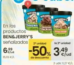 Eroski Ben & jerry's - en los productos senalizados oferta