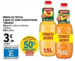 E.Leclerc Granini - bebida de frutas a base de zumo concentrado oferta