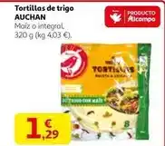 Alcampo Auchan - tortillas de trigo oferta