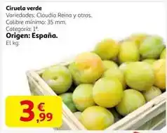 Alcampo Reina - ciruela verde oferta