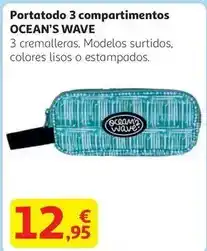 Alcampo Wave - portatodo 3 compartimentos oferta