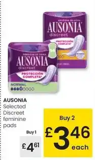 Eroski Ausonia - discreet feminine pads oferta