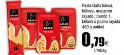 FROIZ Gallo - pasta fideua, hélices, macarron rayado, tiburón 1, tallarino o pluma rayada oferta