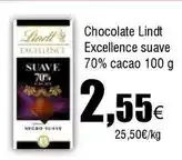 FROIZ Lindt - chocolate excellence suave 70% cacao oferta