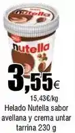 FROIZ Nutella - helado sabor avellana y crema untar tarrina oferta