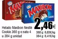 FROIZ Nestlé - helado maxibon cookie o nata oferta