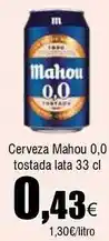 FROIZ Mahou - cerveza 0,0 tostada oferta