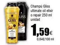 FROIZ Schwarzkopf - champú gliss ultimate oil elixir o repair oferta