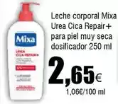 FROIZ Mixa - leche corporal urea rica repair+ para piel muy seca dosificador oferta