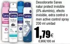 FROIZ Sanex - desodorante natur protect invisible oferta