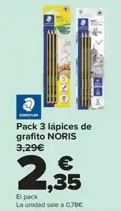 Carrefour Noris - pack 3 lapices de grafito oferta