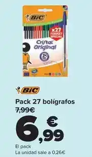 Carrefour Bic - pack 27 bolígrafos oferta