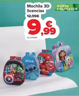 Carrefour Mochila 3d licencias oferta