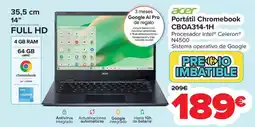 Carrefour Acer - portatil chromebook cboa314-1h oferta