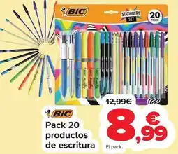 Carrefour Bic - pack 20 productos de escritura oferta