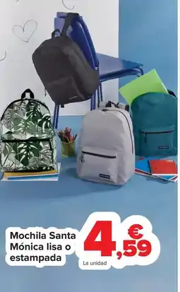 Carrefour Mochila santa monica lisa o estampada oferta