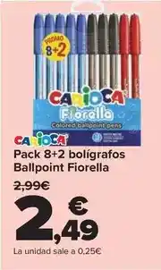 Carrefour Carioca - pack 8+2 boligrafos ballpoint fiorella oferta